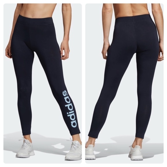 LAST ONE!! New Adidas Leggings Tights Navy Blue - Picture 1 of 15